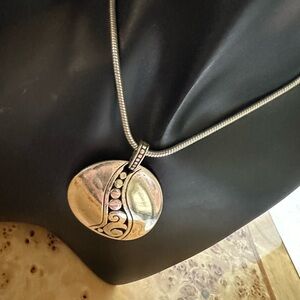 Brighton A La Mode Medallion Pendant Necklace Curved Circle